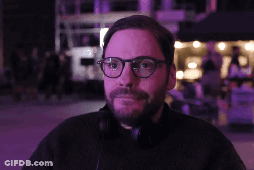 Man With Glasses Beard And Headphones GIF