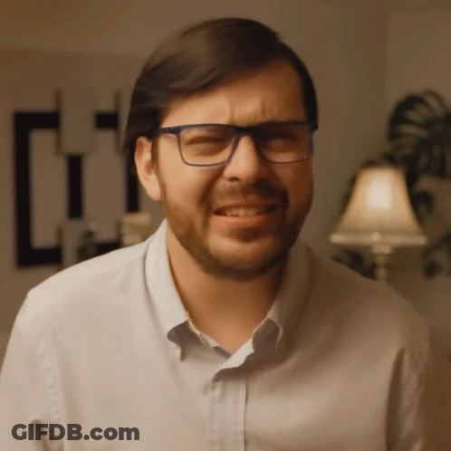 Man With Glasses Beard Making Face GIF