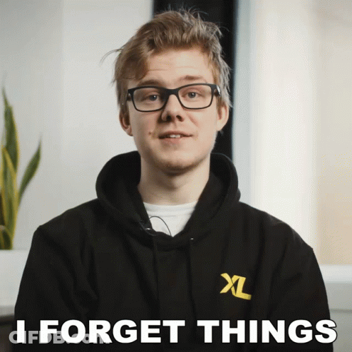 Man With Glasses Black Hoodie I Forget Things GIF