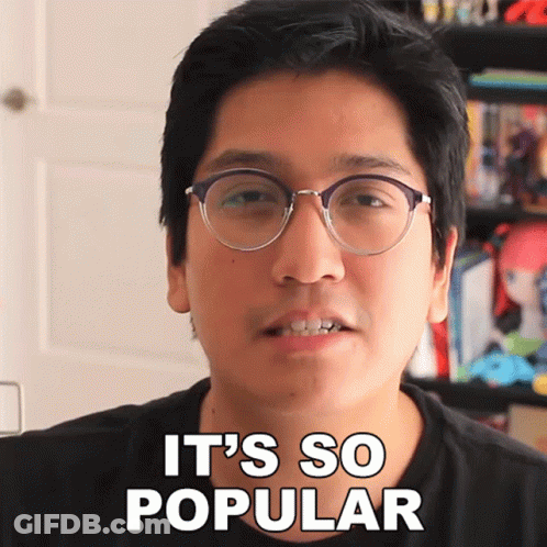 Man With Glasses Black Shirt It's So Popular GIF