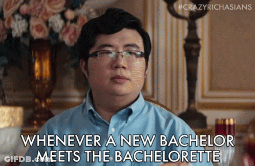 Man With Glasses Blue Shirt Whenever New Bachelor Meets Bachelorette GIF