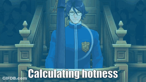 Man With Glasses Calculating Hotness GIF
