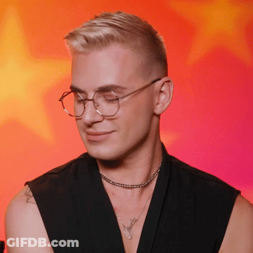 Man With Glasses, Choker, And Arm Tattoo GIF