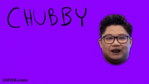 Man With Glasses Chubby Love On Purple Background GIF