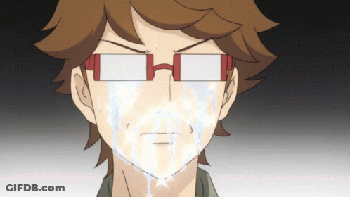 Man With Glasses Crying GIF