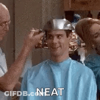 Man With Glasses Cutting Hair With Machine GIF