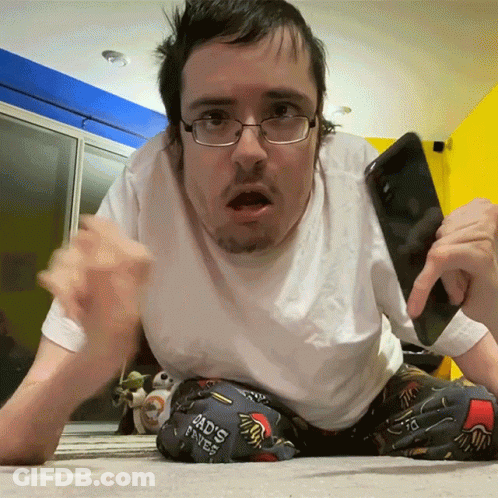 Man With Glasses Dad's Dinner Pants GIF