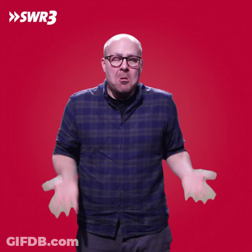 Man With Glasses Dancing On Red Background Swr3 GIF
