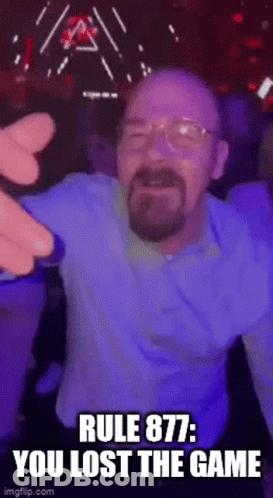 Man With Glasses Dancing Rule 877 You Lost The Game GIF