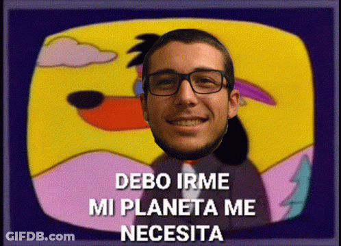 Man With Glasses Debo Irme Mi Planeta Me Necesita GIF