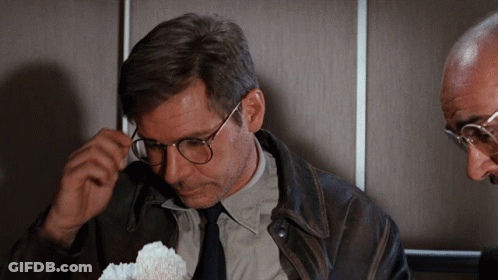 Man With Glasses Eating Food GIF
