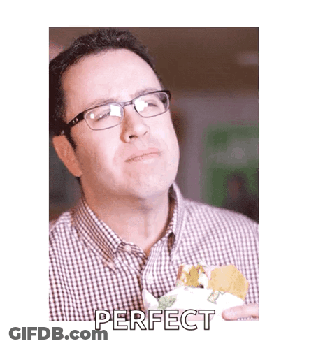 Man With Glasses Eating Sandwich Perfect GIF