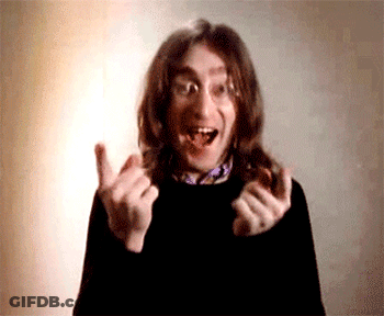 Man With Glasses Flipping Off GIF