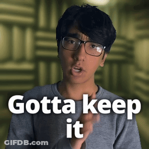 Man With Glasses Gotta Keep GIF