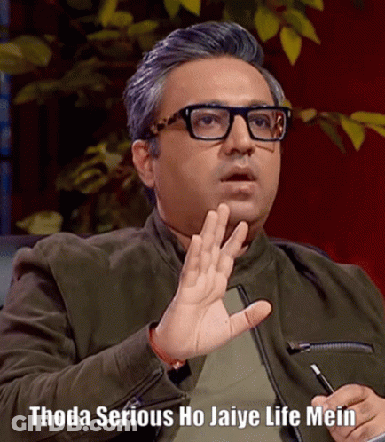 Man With Glasses Green Jacket Says Thoda Serious Ho Jaiye Life Mein GIF