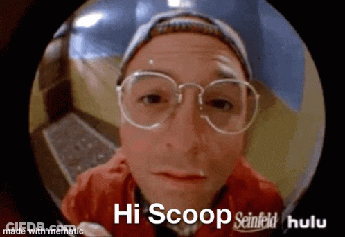 Man With Glasses Hat Looking Through Door Hi Scoop Seinfeld Hulu GIF