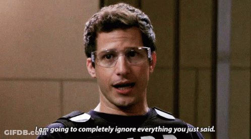 Man With Glasses Headphones Says I Don't Even Look At Her GIF