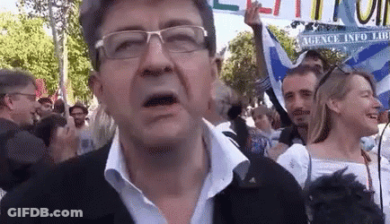 Man With Glasses Holding Agence Info Sign GIF