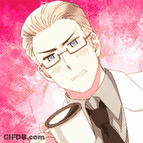 Man With Glasses Holding Coffee GIF