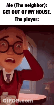 Man With Glasses Holding Head GIF