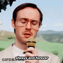 Man With Glasses Holding Microphone Saying Always And Forever GIF