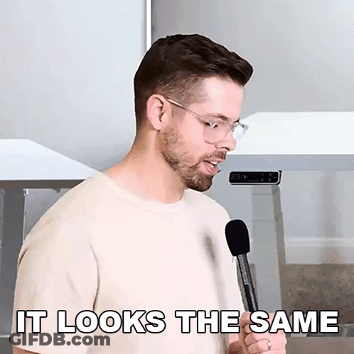 Man With Glasses Holding Microphone Says It Looks The Same GIF