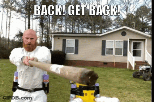 Man With Glasses Holding Pool Cue Stay Yo Ass Away GIF
