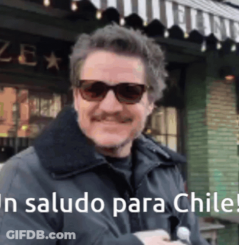 Man With Glasses Holding Red White Blue Star Flag GIF