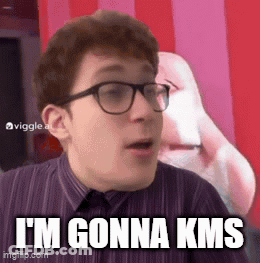Man With Glasses I'm Gonna Kms GIF