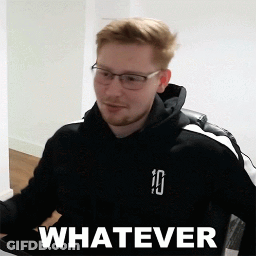Man With Glasses In Black Hoodie Saying Whatever GIF