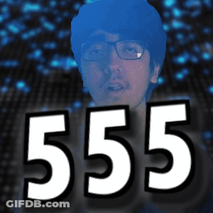Man With Glasses In Front Of 555 GIF