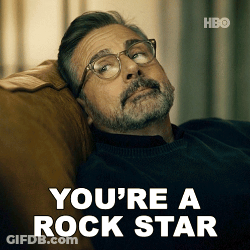 Man With Glasses Laying On Couch You're A Rock Star GIF