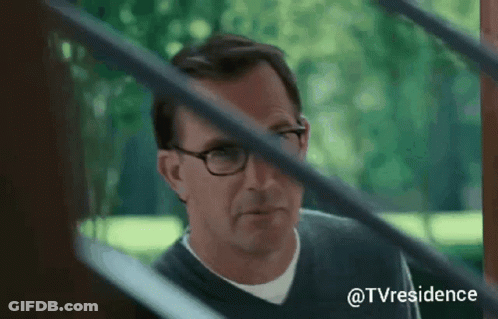 Man With Glasses Looking Through Window #Tvresidence GIF