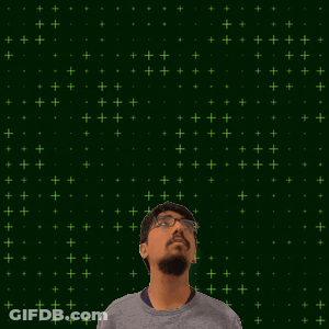 Man With Glasses Looking Up At 13 GIF