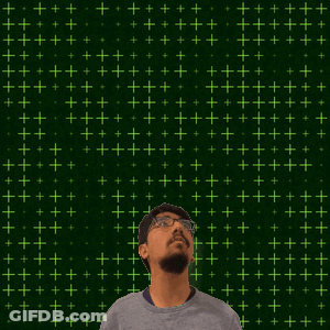 Man With Glasses Looking Up At Number 9 GIF