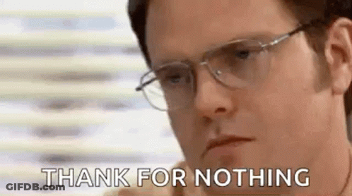 Man With Glasses Making Face Saying Thank For Nothing GIF