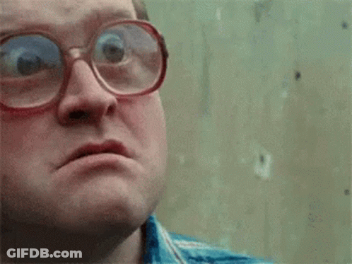 Man With Glasses Making Funny Face GIF