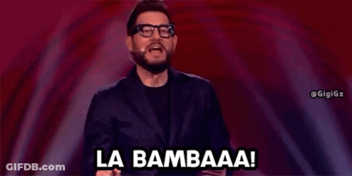 Man With Glasses Making Funny Face La Bambaaa GIF