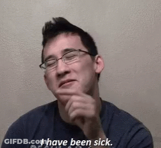 Man With Glasses Making Funny Face Says I Have Been Sick GIF