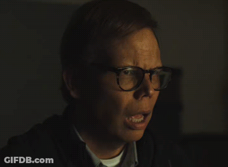 Man With Glasses Making Funny Face GIF