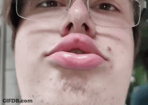 Man With Glasses Making Funny Face GIF