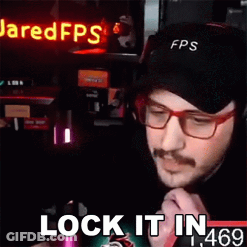 Man With Glasses, Mustache, Black Hat Saying FPS GIF