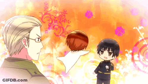 Man With Glasses Next To Red-Haired Boy GIF