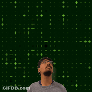 Man With Glasses On Green Background Number 20 GIF