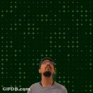 Man With Glasses On Green Background Number 3 + 0 GIF