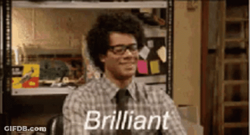 Man With Glasses Plaid Shirt Says Brilliant GIF