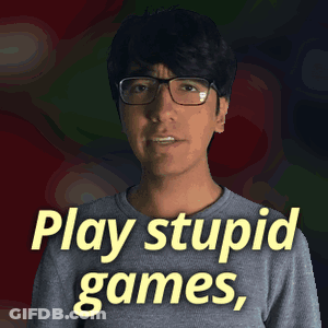Man With Glasses Play Stupid Games GIF