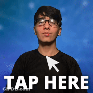 Man With Glasses Pointing At Tap Here GIF