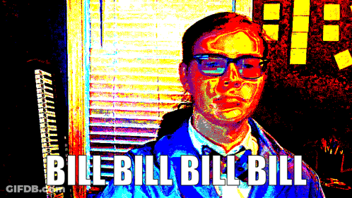 Man With Glasses Saying Bill Bill Bill GIF