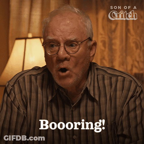 Man With Glasses Saying Booring GIF